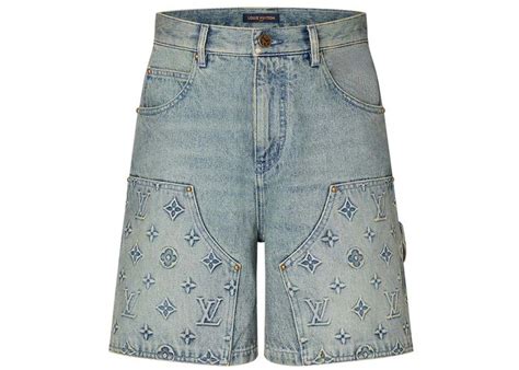 short lv jeans|louis vuitton denim carpenter shorts.